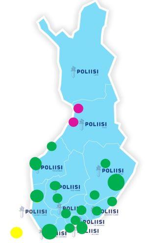 Spridning av LASTA-screeningmodellen i olika områden i Finland